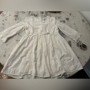Zara white eyelet dress woman size small